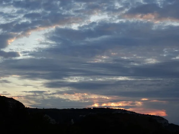 Dramatic Sunrise Sky Background Close — Stock Photo, Image