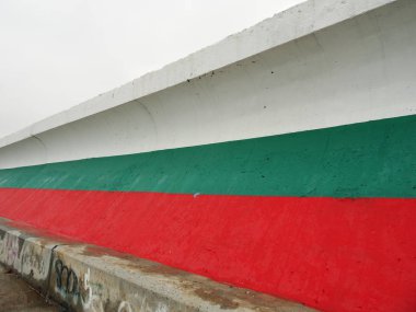 Bulgar ulusal bayrak boyalı duvar