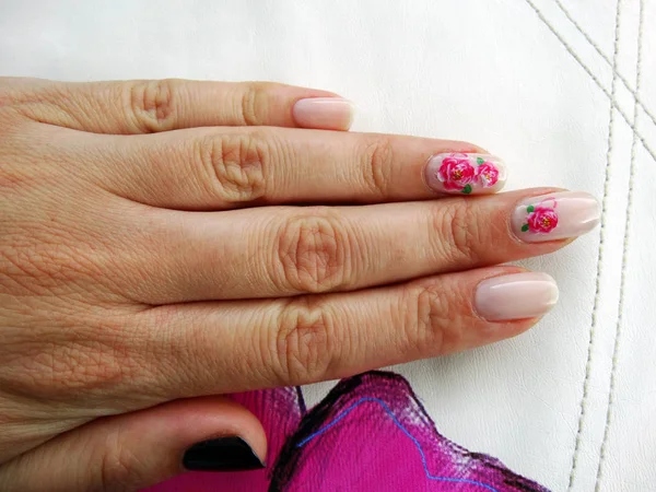 Ręka Mody Manicure — Zdjęcie stockowe