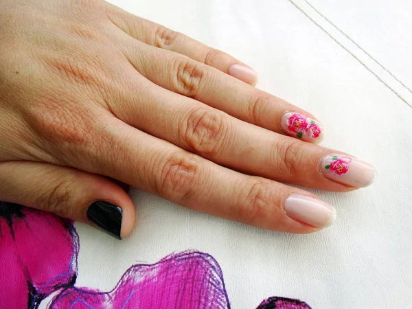 Ręka Mody Manicure — Zdjęcie stockowe