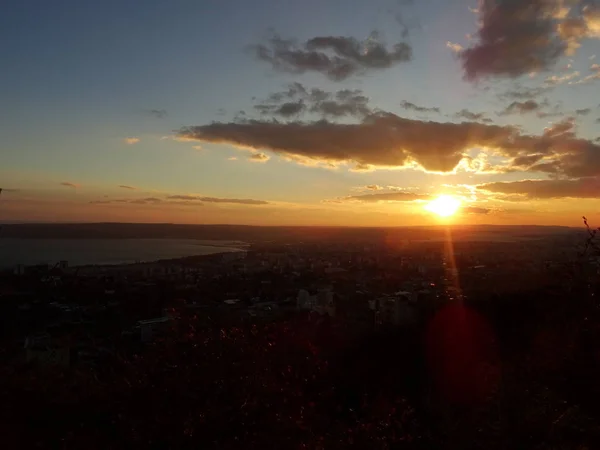 Krásný Západ Slunce Wallpeper Pozadí — Stock fotografie