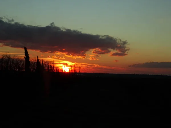 Hermosa Puesta Del Sol Wallpeper Fondo — Foto de Stock