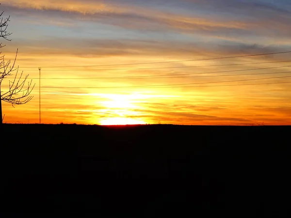 Hermosa Puesta Del Sol Wallpeper Fondo — Foto de Stock