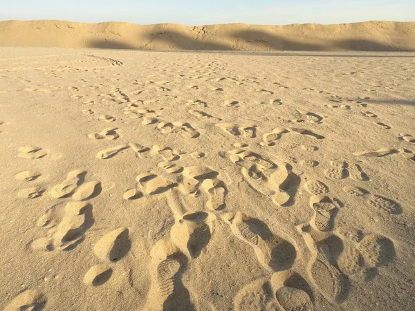 Fußabdrücke Sand — Stockfoto