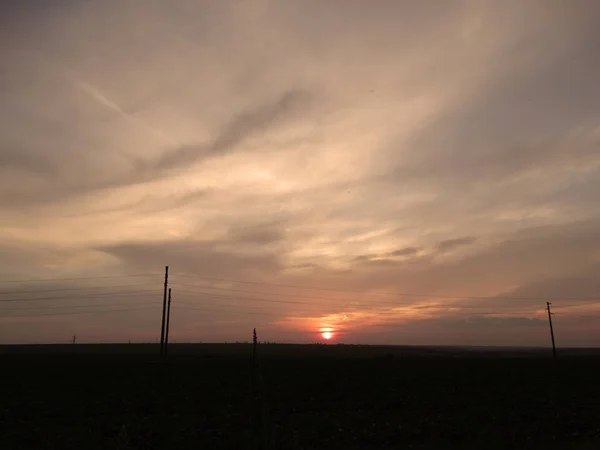 Vista Campo Por Sol — Fotografia de Stock