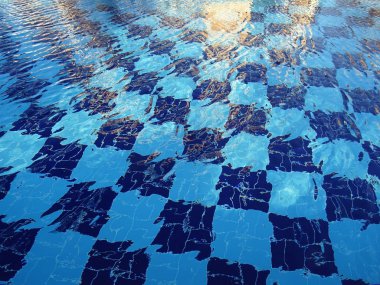 Mavi Yüzme Havuzu yer karoları