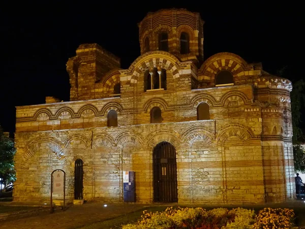 Vista Noturna Igreja Dos Santos Arcanjos Miguel Gabr — Fotografia de Stock