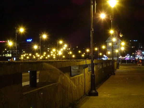 Luces Amarillas Ciudad — Foto de Stock