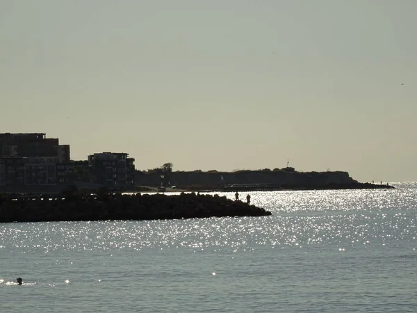 Сонячне Світло Відображають Морській Воді — стокове фото