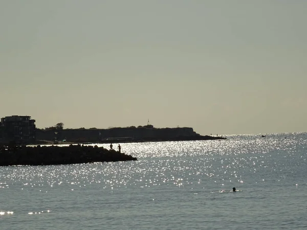 Reflejando Luz Del Sol Agua Del Mar — Foto de Stock