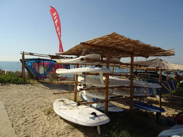 Playa Con Tablas Surf —  Fotos de Stock