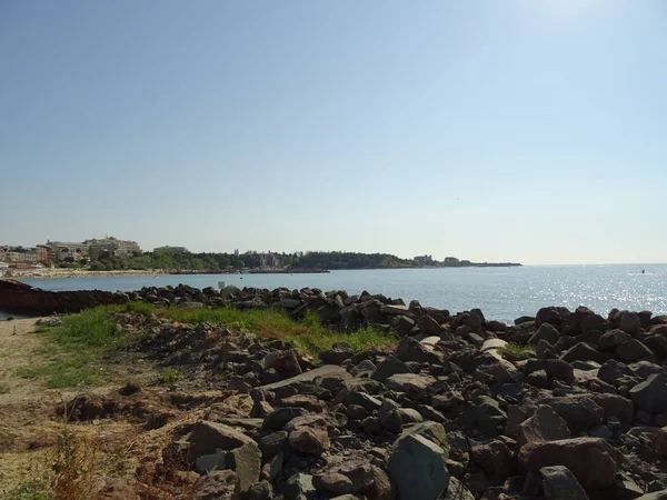 Вид Море Скелястий Берег — стокове фото