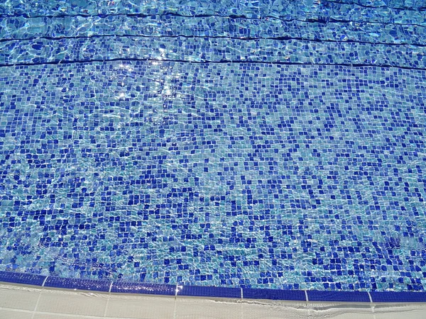 Blue Swimming Pool Floor Tiles — Stock Photo, Image