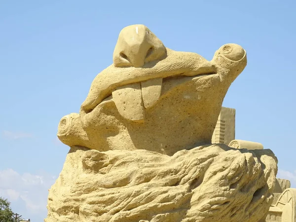 Sandskulptur Von Sid Aus Der Eiszeit — Stockfoto