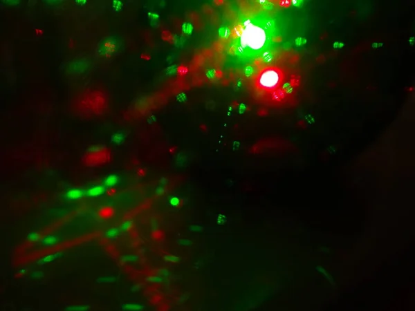 Abstrakcja Zielony Czerwony Niewyraźne Lights — Zdjęcie stockowe