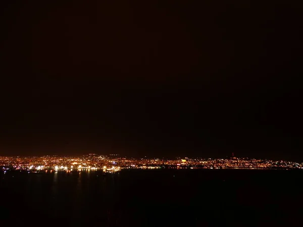 Panoramisch Zicht Nacht Cityscape — Stockfoto