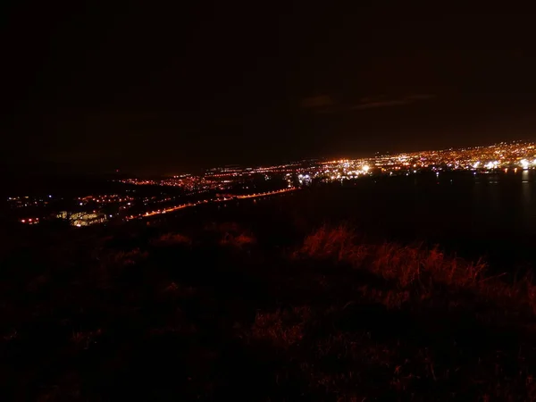 Panoramisch Zicht Nacht Cityscape — Stockfoto