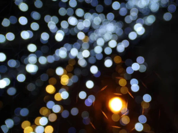 Verschwommene Bunte Weihnachtsbeleuchtung — Stockfoto