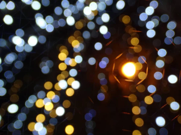 Luzes Natal Coloridas Desfocadas — Fotografia de Stock