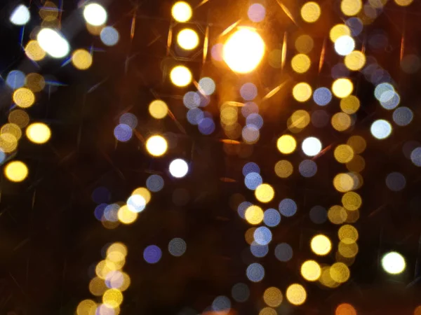 Verschwommene Bunte Weihnachtsbeleuchtung — Stockfoto