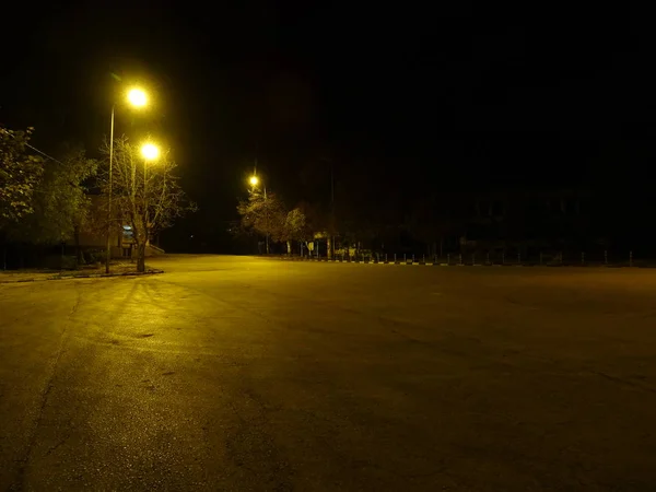 Centro Empty Village Noite Bulgária — Fotografia de Stock