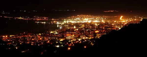 Uitzicht Het Stadsgezicht Nacht — Stockfoto