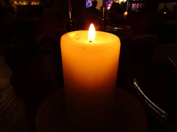 Свічка Вночі — стокове фото