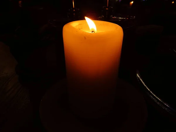 Свічка Вночі — стокове фото