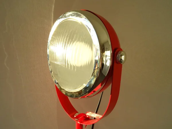 Luz Carro Vintage Como Uma Lâmpada Home Vermelha — Fotografia de Stock