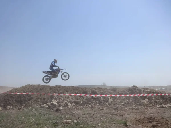 Extremer Offroad Motorradwettbewerb — Stockfoto