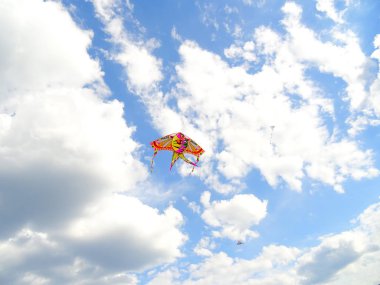 Gökyüzünde renkli uçurtma