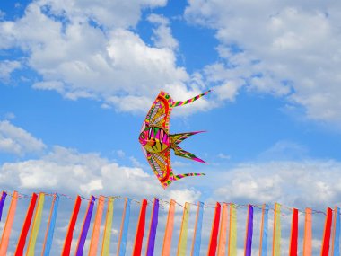 Gökyüzünde renkli uçurtma