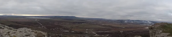 Panorama Vista Panorámica Del Paisaje Desde Arriba — Foto de Stock