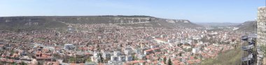 Yukarıdan Panorama görünümünü Provadia şehir, Bulgaristan
