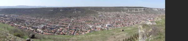 从保加利亚普罗旺斯市上空的全景 — 图库照片