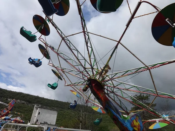 Extreme Themapark Swing — Stockfoto