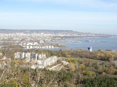 Above Varna şehir manzarası
