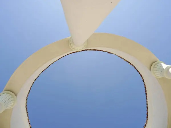 Botten Bild Vit Rotunda Blue Sky Bakgrund — Stockfoto