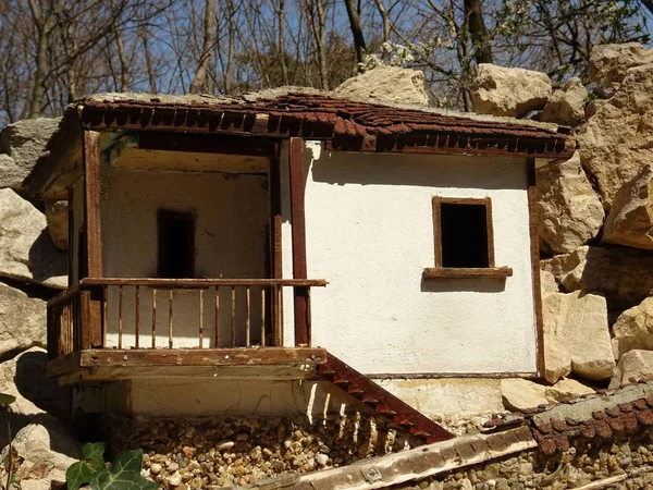Modèle Une Maison Bulgare Traditionnelle — Photo