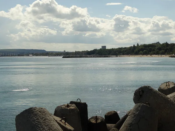 Tetrapod Stones Sea Coast Day Time — Stock Photo, Image