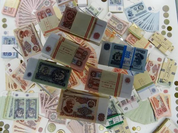 Крупним Планом Старого Болгарського Гроші — стокове фото