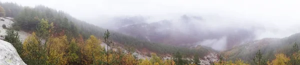 Panorama Vista Desde Arriba Las Montañas Rhodope Bulgaria — Foto de Stock