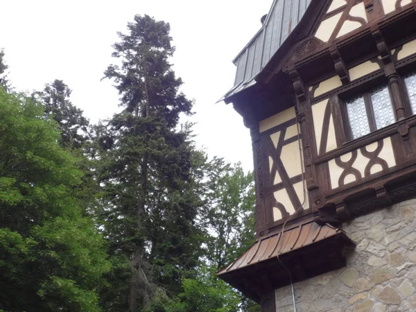 Facade Peles Castle Rumunsko — Stock fotografie