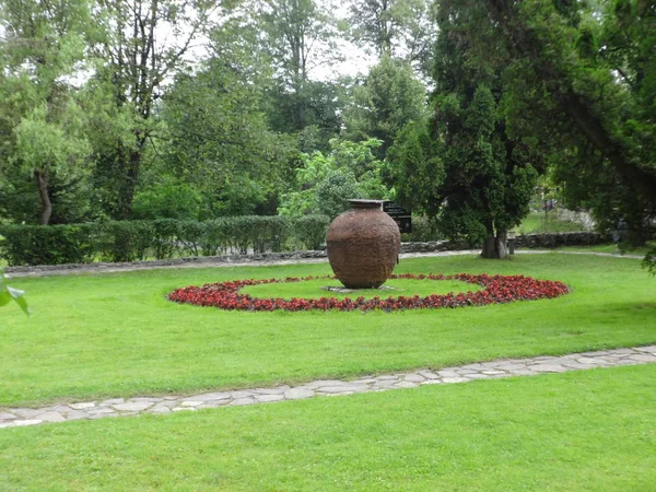 Jardín Del Castillo Bran Rumania — Foto de Stock