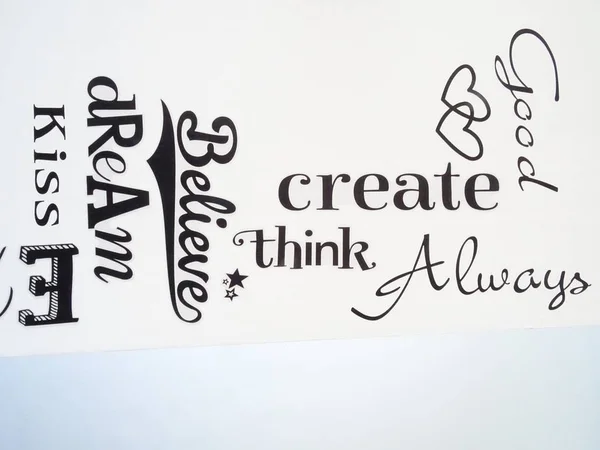 Positive Wall Sticker Inscriptions