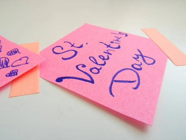 Розовая Стилизованная Банкнота Честь Дня Святого Валентина — стоковое фото
