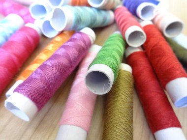 Renkli dikiş pamuk rulo