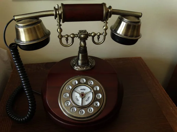 Close Van Vintage Telefoon — Stockfoto