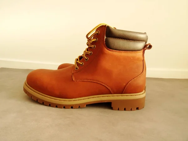 Botas Invierno Brown Hombres — Foto de Stock