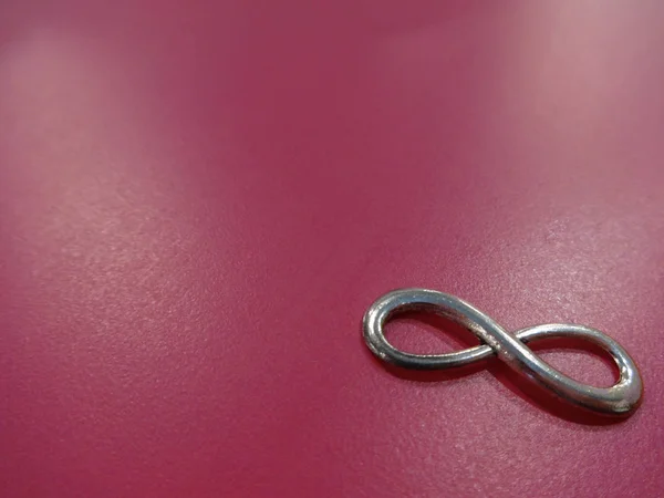 Symbole Infini Sur Fond Rose — Photo